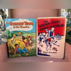 Vintage Bobbsey Twins and Sugar Creek Gang Book Set - Green and Red Covers